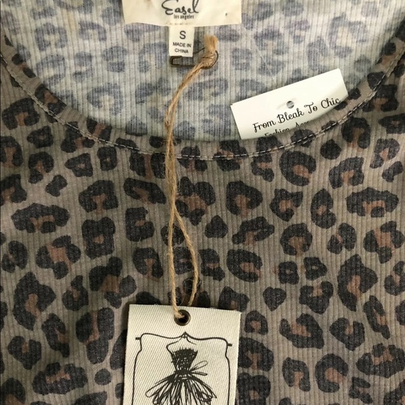 Entro Womens Leopard Print Sleeveless Knit Top - Picture 12 of 12